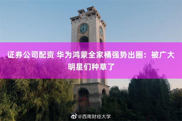 证券公司配资 华为鸿蒙全家桶强势出圈：被广大明星们种草了