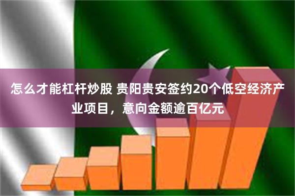 怎么才能杠杆炒股 贵阳贵安签约20个低空经济产业项目，意向金额逾百亿元