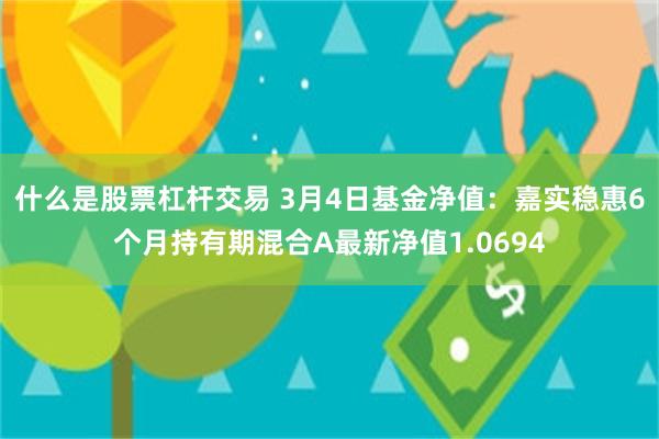 什么是股票杠杆交易 3月4日基金净值：嘉实稳惠6个月持有期混合A最新净值1.0694